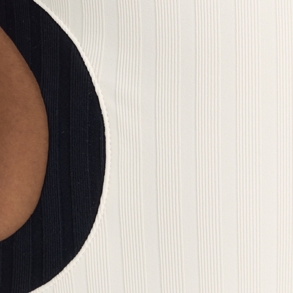 STAUD Cream and Black Cutout One-Piece Swimsuit - Picture 3 of 5